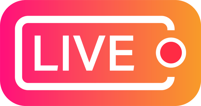 Live streaming icon. Live buttons transparent. Broadcasting signs concept. png