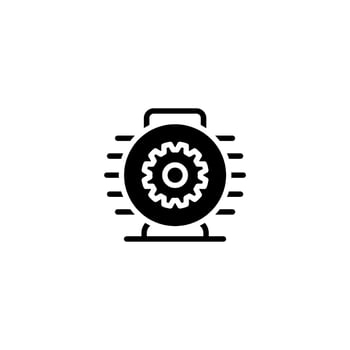 Vector sign of electric motor symbol is isolated on a white background. vector illustration icon color editable.
