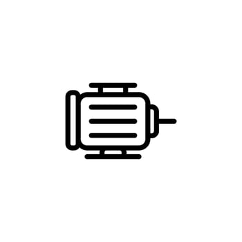 Vector sign of electric motor symbol is isolated on a white background. vector illustration icon color editable.