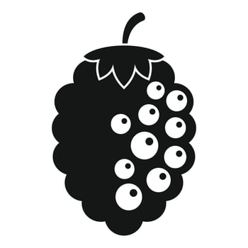 Forest blackberry icon, simple style vector