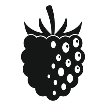 Fresh blackberry icon, simple style vector