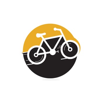 Abstract bicycle vector logo design. Bike Shop Corporate branding identity .