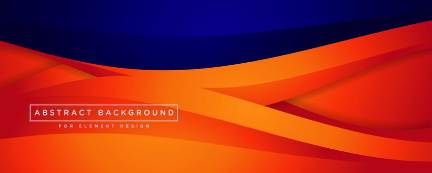 Wave dark purple and orange digital art and light in middle, design background vector