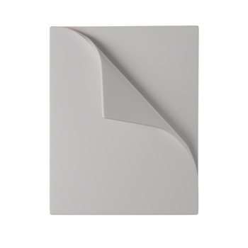 paper 3d icon in front view png