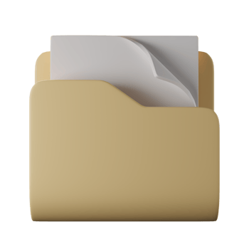 document 3d icon in front view png