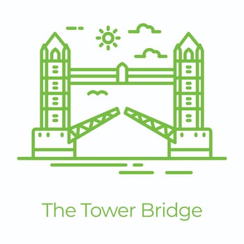 Trendy Tower Bridge vector