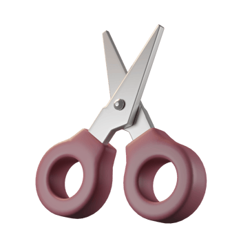 scissors 3d icon in Isometric view png
