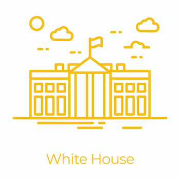 Trendy White House vector