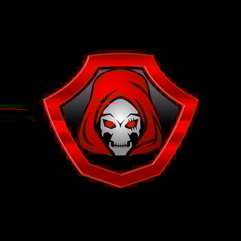 Reaper Red Shield logo design vector
