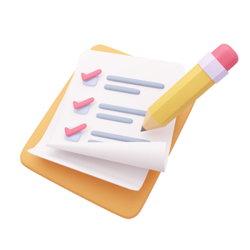 3D report paper clipboard. Note paper for checklist notes. 3D illustration. png