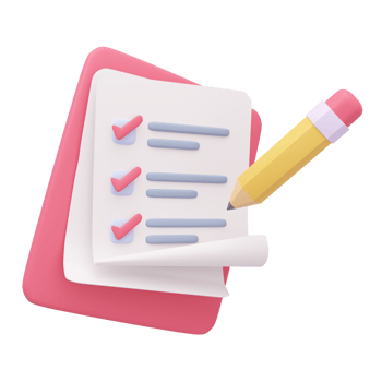 3D report paper clipboard. Note paper for checklist notes. 3D illustration. png