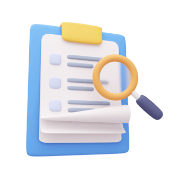 3D report paper clipboard. Note paper for checklist notes. 3D illustration. png