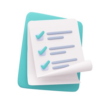 3D report paper clipboard. Note paper for checklist notes. 3D illustration. png