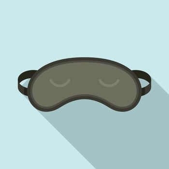 Sleep mask icon, flat style vector