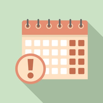 Calendar date innovation icon, flat style vector