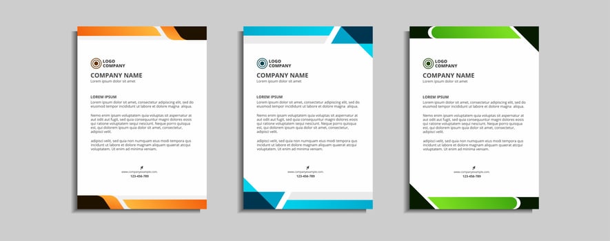 modern corporate letterhead template design vector