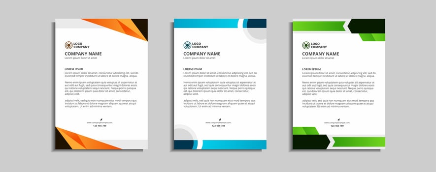 modern corporate letterhead template design vector