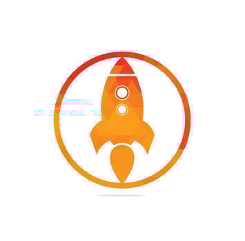 Simple Rocket Logo Vector. Rocket Logo. Minimalist Rocket. vector