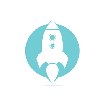 Simple Rocket Logo Vector. Rocket Logo. Minimalist Rocket. vector