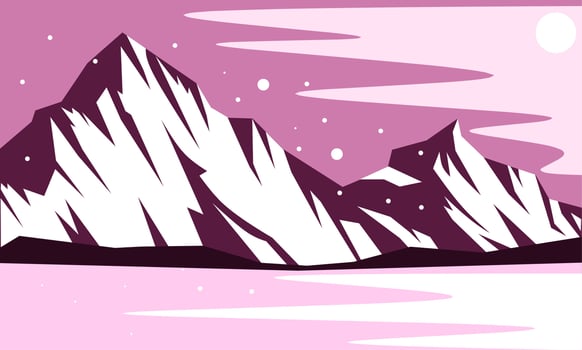 Winter illustration, the view when winter comes vector