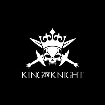 King skull of knight logo icon vector illustration