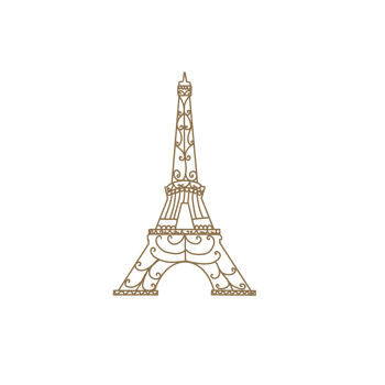 Gold Eiffel Tower png
