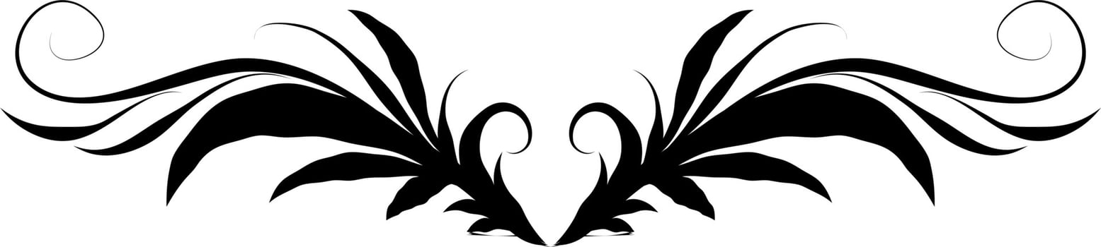 Calligraphic swirl border elements vector