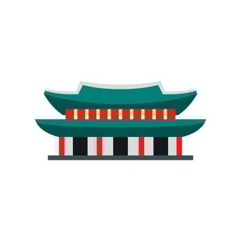 Gyeongbokgung palace in Seoul, Korea icon vector