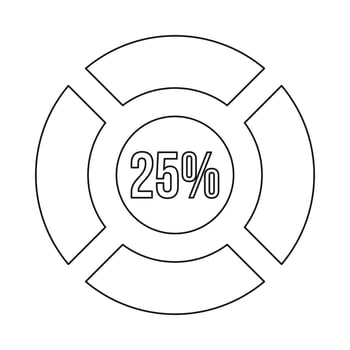 Sign 25 load icon, outline style vector