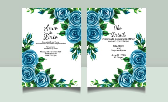 Elegant engagement invitation template vector