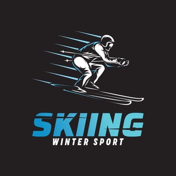 Hockey Sport Logo. Winter Sport Logo Design Template vector
