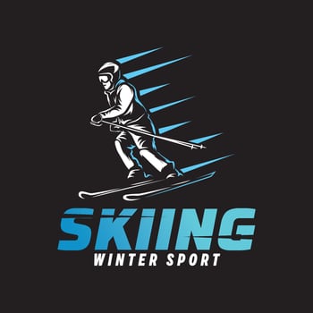 Hockey Sport Logo. Winter Sport Logo Design Template vector