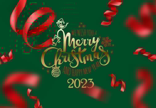 We wish you a Merry Christmas and Happy New 2023 Year vector