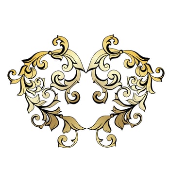 Vector damask vintage baroque scroll ornament swirl. Victorian monogram heraldic shield swirl. Retro floral leaf pattern border foliage antique  acanthus calligraphy engraved tattoo.Tile decor element