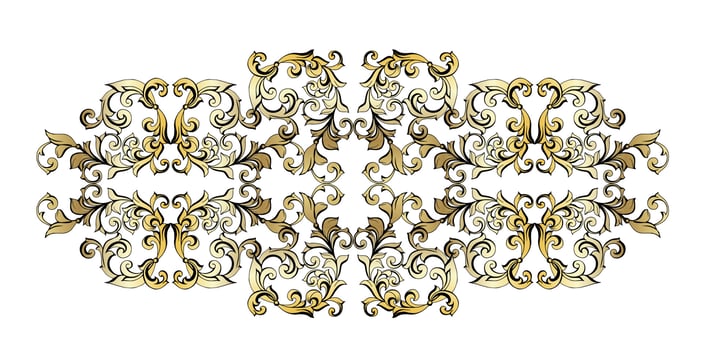 Vector damask vintage baroque scroll ornament swirl. Victorian monogram heraldic shield swirl. Retro floral leaf pattern border foliage antique  acanthus calligraphy engraved tattoo.Tile decor element