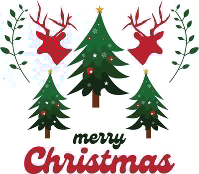 Merry Christmas Editable Vector Design Template, Free  Christmas Greetings card, Christmas Invitation Design