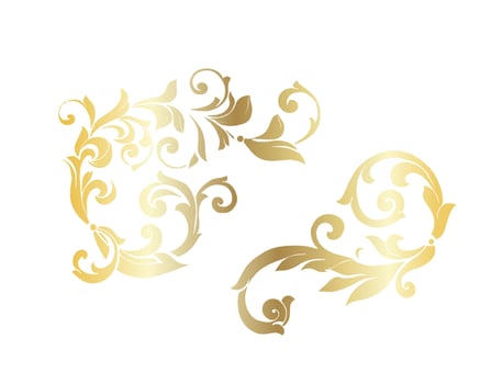 Vector damask vintage baroque scroll ornament swirl. Victorian monogram heraldic shield swirl. Retro floral leaf pattern border foliage antique  acanthus calligraphy engraved tattoo.Tile decor element