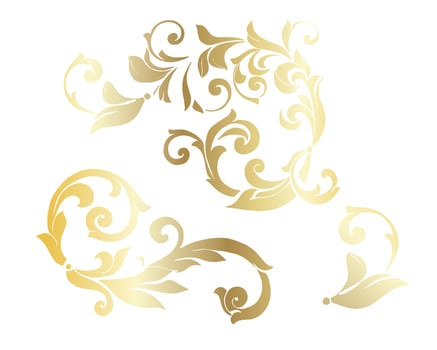 Vector damask vintage baroque scroll ornament swirl. Victorian monogram heraldic shield swirl. Retro floral leaf pattern border foliage antique  acanthus calligraphy engraved tattoo.Tile decor element