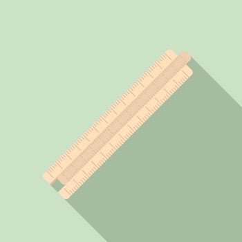 Ruler icon, flat style vector