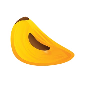 Cutted persimmon icon, cartoon style vector
