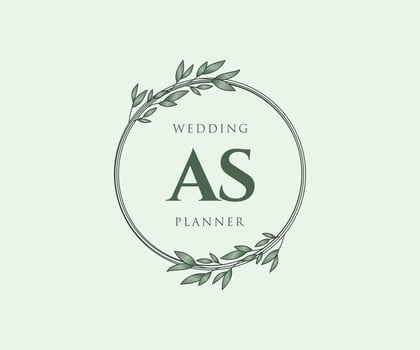 AS Initials letter Wedding monogram logos collection, hand drawn modern minimalistic and floral templates for Invitation cards, Save the Date, elegant identity for restaurant, boutique, cafe in vector