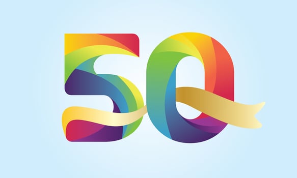 50th anniversary or birthday design vector