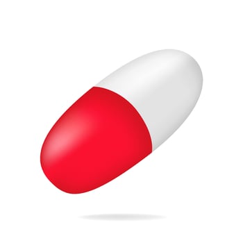 3d capsule medicine drugs for healthcare medical hospital clinic pharmacy vector