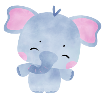 cute baby elephant pastel blue  gesturing happy, dancing, jumping, floating png