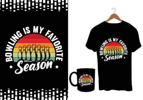 Bowling T Shirt Design vector