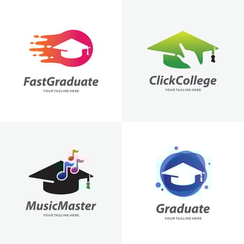 Set of Education Collage Logo Design Templates vector