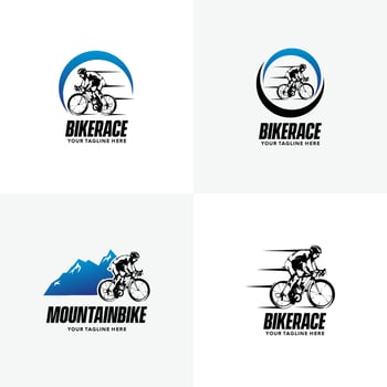 Set of Cycling Logo Design Templates vector
