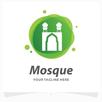 mosque logo design template vector