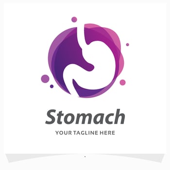 stomach logo design template vector
