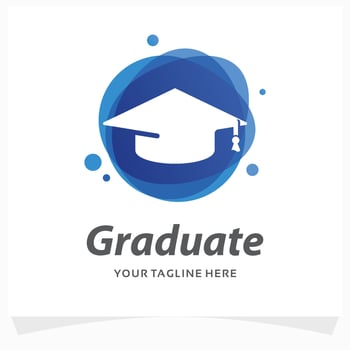 graduate logo design template vector